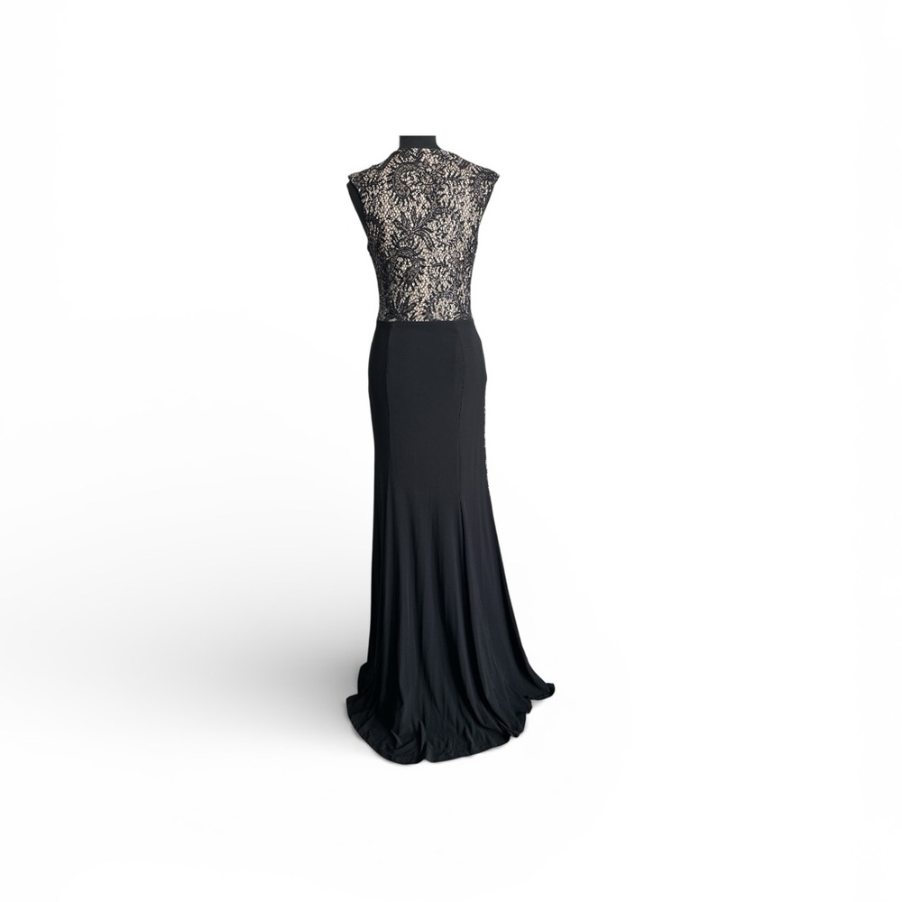 Black Lace & Sequin Mermaid Gown Prom Formal Evening Dress Size 2 - Picture 2 of 14